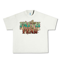 Pistachio faith over fear cross Urban Heavy Tee - NancyCooperArtShop