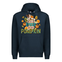 Navy Whatever Spices Your Pumpkin Premium Hoodie - texasbilliewilder