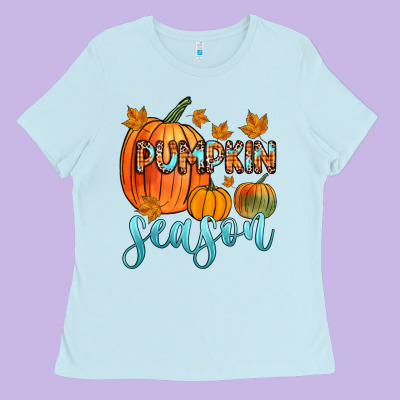 Pumpkin Season Ladies Tee Designed By Zillion Design Studio