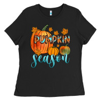Black pumpkin season Ladies Tee - Zillion Design Studio