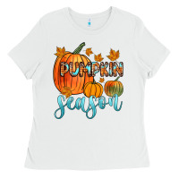 White pumpkin season Ladies Tee - Zillion Design Studio