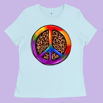 Peace Sign Pride Ladies Tee Designed By Jahusdesignshop