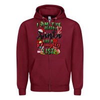 Burgundy i am the reason santa has a naughty list Zipper Hoodie - MaliasSmallBusiness