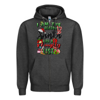 Charcoal Heather i am the reason santa has a naughty list Zipper Hoodie - MaliasSmallBusiness
