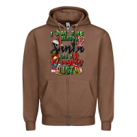 Chestnut i am the reason santa has a naughty list Zipper Hoodie - MaliasSmallBusiness