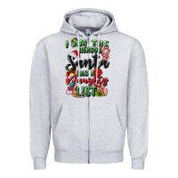 Heather Grey i am the reason santa has a naughty list Zipper Hoodie - MaliasSmallBusiness