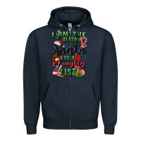 Navy i am the reason santa has a naughty list Zipper Hoodie - MaliasSmallBusiness