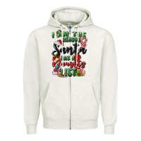 Oatmeal Heather i am the reason santa has a naughty list Zipper Hoodie - MaliasSmallBusiness