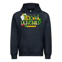 Navy lucky teacher St. Patrick's Day Urban Hoodie - HowdyJamesFarm