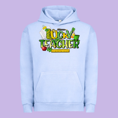 Lucky Teacher St. Patrick's Day Urban Hoodie Designed By Howdyjamesfarm