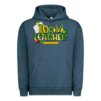 Pigment Midnight Navy lucky teacher St. Patrick's Day Urban Hoodie - HowdyJamesFarm