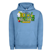 Pigment Pebble Blue lucky teacher St. Patrick's Day Urban Hoodie - HowdyJamesFarm