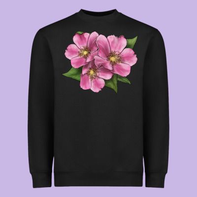 Wild Prairie Rose Illustrations Heavyweight Sweatshirt Designed By Lillyallendesigns