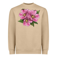 Mushroom Wild Prairie Rose Illustrations Heavyweight Sweatshirt - LillyAllenDesigns