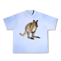 Grape Ice Hand Drawn Wallaby Animal Urban Heavy Tee - LillyAllenDesigns