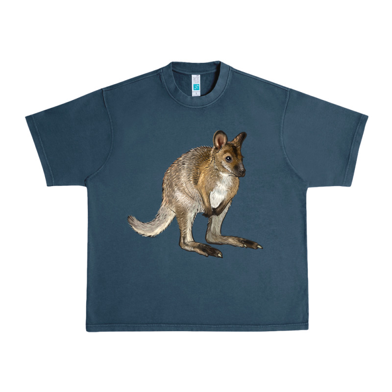 Hand Drawn Wallaby Animal Urban Heavy Tee by LillyAllenDesigns | Teevron
