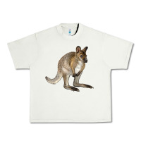 Pistachio Hand Drawn Wallaby Animal Urban Heavy Tee - LillyAllenDesigns