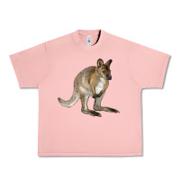 Salmon Hand Drawn Wallaby Animal Urban Heavy Tee - LillyAllenDesigns