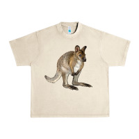 Sandshell Hand Drawn Wallaby Animal Urban Heavy Tee - LillyAllenDesigns