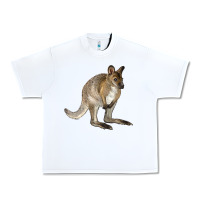 White Hand Drawn Wallaby Animal Urban Heavy Tee - LillyAllenDesigns