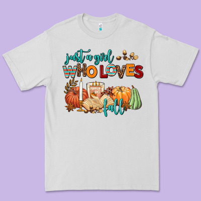 Just A Girl Who Loves Fall Premium Tee Designed By Adodesignshop