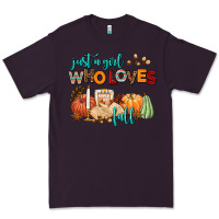 Plum just a girl who loves fall Premium Tee - AdoDesignShop