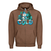 Chestnut im so freaking cold snowman Zipper Hoodie - MaliasSmallBusiness