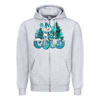 Heather Grey im so freaking cold snowman Zipper Hoodie - MaliasSmallBusiness