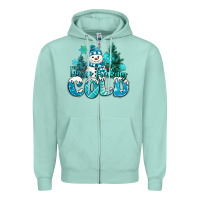 Seafoam im so freaking cold snowman Zipper Hoodie - MaliasSmallBusiness