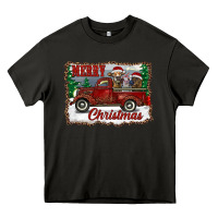 Asphalt christmas truck with cows Heavy Core Tee - RanaPortraitStore