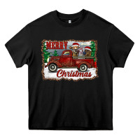 Black christmas truck with cows Heavy Core Tee - RanaPortraitStore