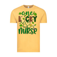 Vintage Mustard Leopard Glitter One Lucky Nurse Vintage Tee - Artiststas