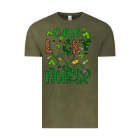 Vintage Olive Leopard Glitter One Lucky Nurse Vintage Tee - Artiststas