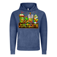 Vintage Denim juneteenth afro coffee cups Vintage Hoodie - Jasminsmagicworld