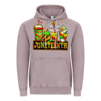 Juneteenth Afro Coffee Cups Vintage Hoodie | Teevron