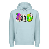 Blue Mist Boo Ghost Cat Premium Hoodie - texasbilliewilder