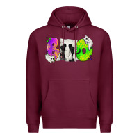 Burgundy Boo Ghost Cat Premium Hoodie - texasbilliewilder