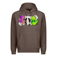 Coffee Boo Ghost Cat Premium Hoodie - texasbilliewilder