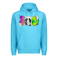 Ocean Blue Boo Ghost Cat Premium Hoodie - texasbilliewilder