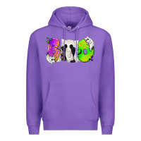Purple Boo Ghost Cat Premium Hoodie - texasbilliewilder