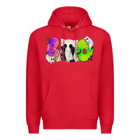 Red Boo Ghost Cat Premium Hoodie - texasbilliewilder