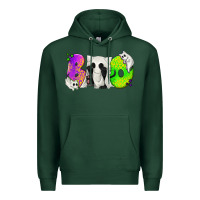 Sports Green Boo Ghost Cat Premium Hoodie - texasbilliewilder