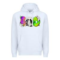 White Boo Ghost Cat Premium Hoodie - texasbilliewilder