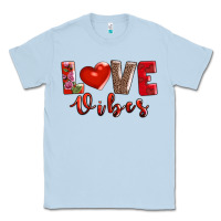 Dusty Blue love vibes Classic Tee - AdoDesignShop