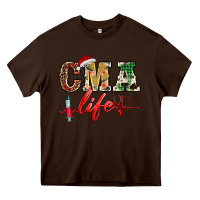 Chocolate Brown christmas certified medical assistant life Heavy Core Tee - BarkalooDesign