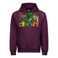 Mauve Wine One lucky cowboy St. Patricks day Urban Hoodie - HowdyJamesFarm