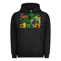 Pigment Black One lucky cowboy St. Patricks day Urban Hoodie - HowdyJamesFarm