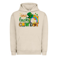Pigment French Oak One lucky cowboy St. Patricks day Urban Hoodie - HowdyJamesFarm