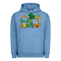Pigment Pebble Blue One lucky cowboy St. Patricks day Urban Hoodie - HowdyJamesFarm