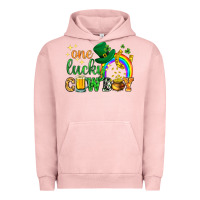 Pigment Salmon One lucky cowboy St. Patricks day Urban Hoodie - HowdyJamesFarm